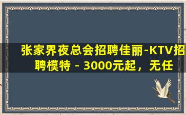 张家界夜总会招聘佳丽-KTV招聘模特 - 3000元起，无任